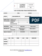 Formato de Cadena de Custodia para Toma de Muestras de Agua