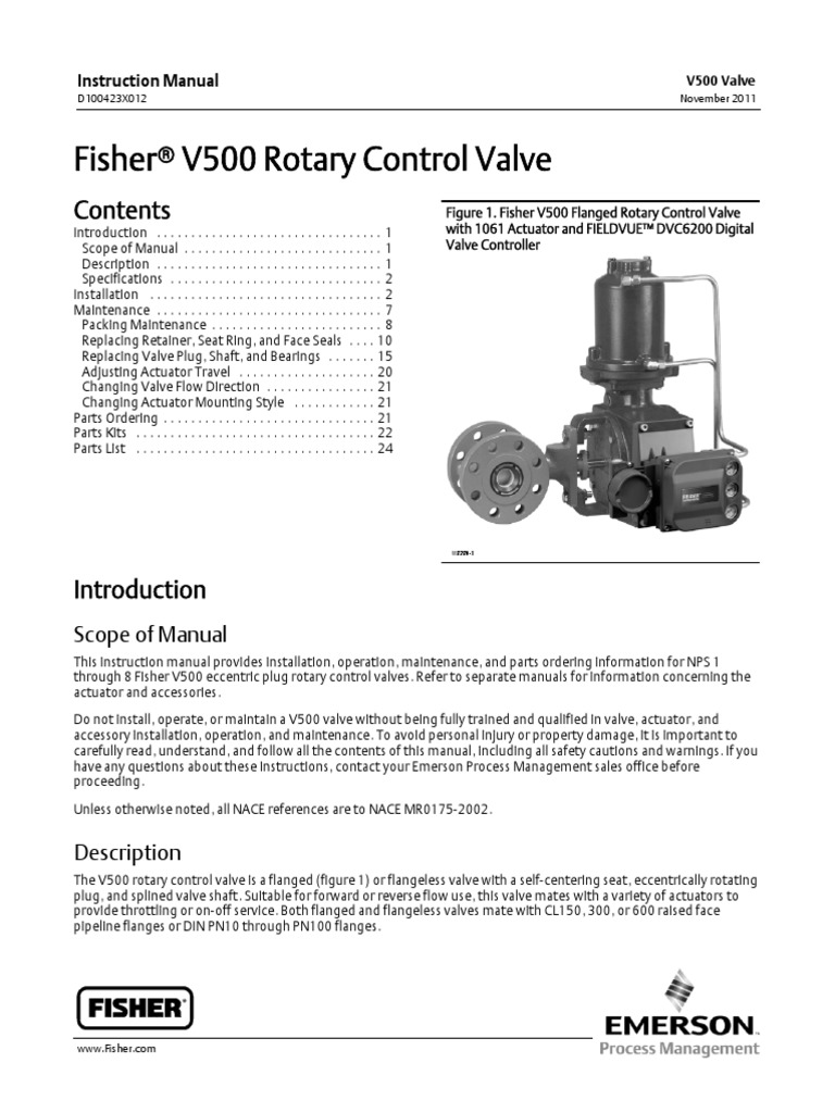 V500 Rotary Control Valve | PDF | Valve | Bearing (Mechanical)