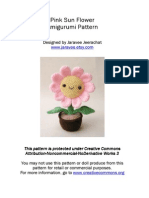 Pink Sunflower Amigurumi Pattern