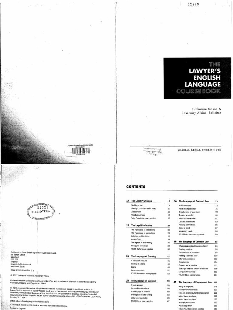 The Lawyer's English Language Coursebook