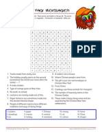 Chinese New Year Worksheet with Answer Key Wordsearch puzles