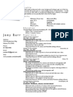 Resume of Joeybarr82