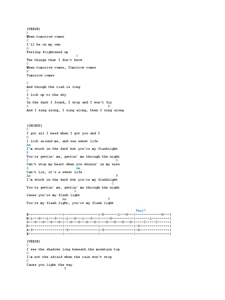 Flashlight Chords | PDF | Poetry