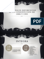 Principales Diferencias de La Constitución de 1886 y 1991