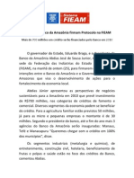 Governo e Banco Da Amazônia Firmam Protocolo