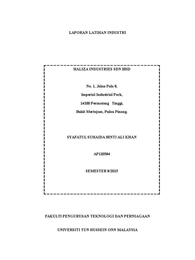 Contoh Full Report LI
