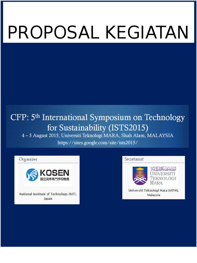Proposal Kegiatan seminar internasional