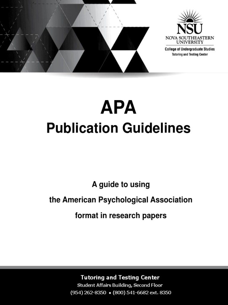 Apa Handbook Digital Object Identifier Apa Style