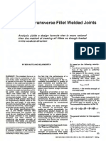 Strength of Transverse Fillet Welded Joints