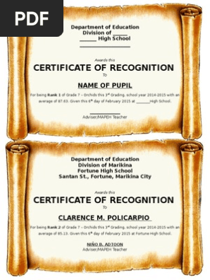 Certificate