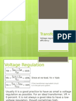 Transformer voltage regulation and efficiency