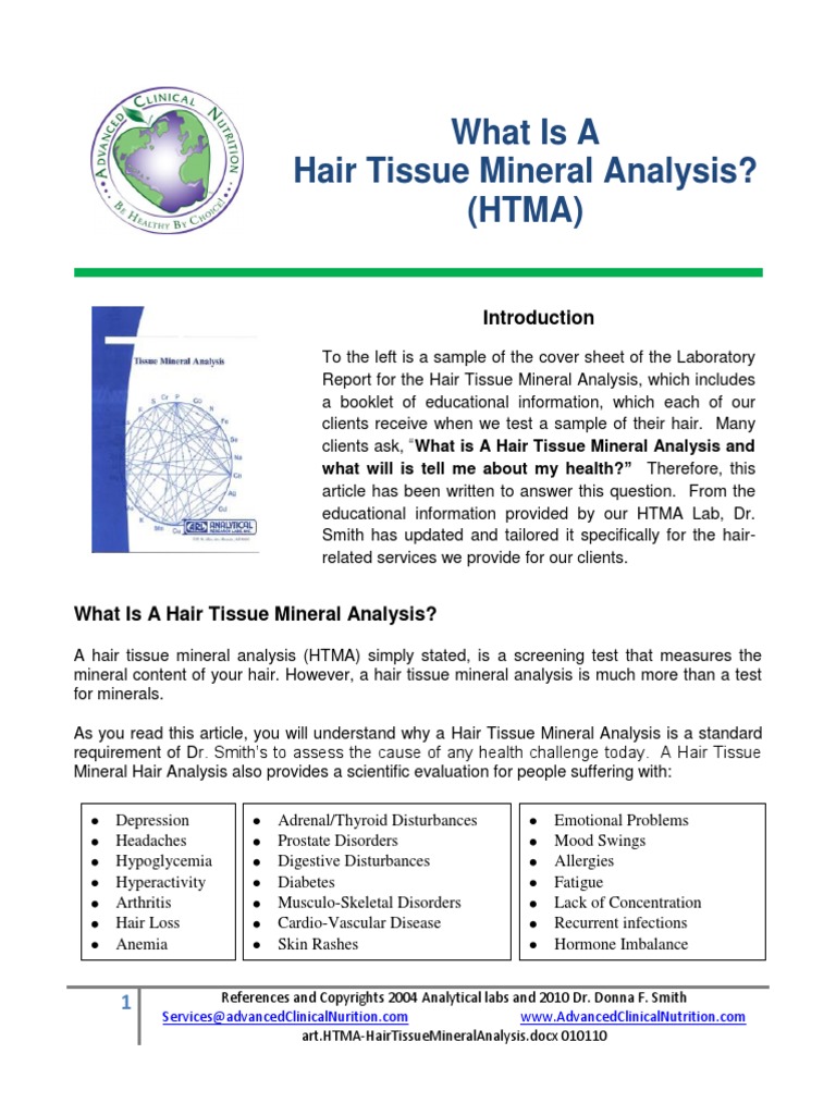 Hair Tissue Mineral Analysis | PDF | Thyroid | Hormone