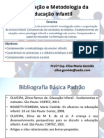 Organização e Metodologia Educação Infantil