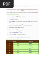 Do The Exercises Below On The Simple Past Tense and Click On The Button To Check Your Answers. The Simple Past Tense