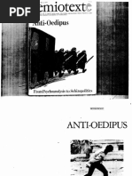 Semiotexte Anti Oedipus - From Psychoanalysis to Schizopolitics