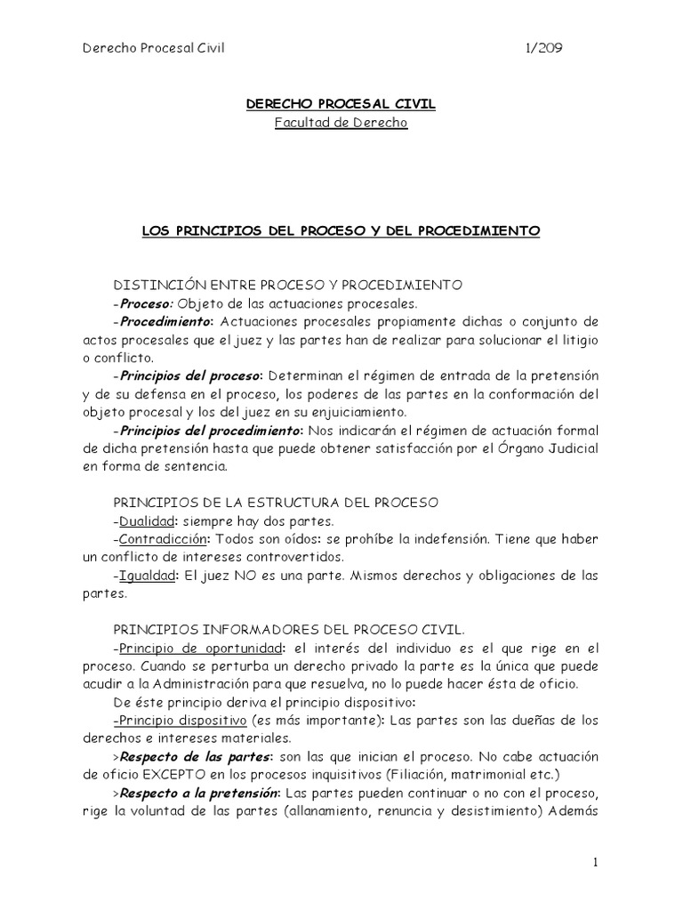 Derecho Procesal Civil | PDF | Ley procesal | Demanda judicial