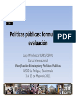 Políticas públicas: formulación y evaluación