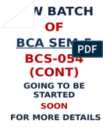 OF BCS-054 (CONT) : Bca Sem-5