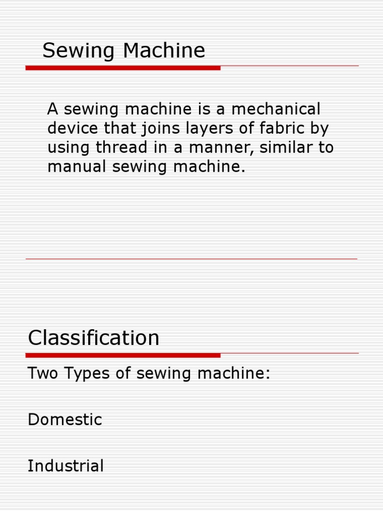 Parts of Sewing Machine PDF Sewing Machine Yarn