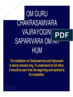 The Meditation On Chakrasamvara and Vajravarahi Is Twenty Minutes Long