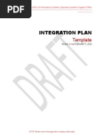 Integration Plan template