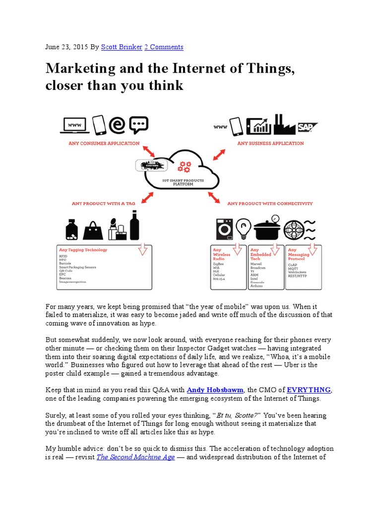 Marketing in the Internet of Things | PDF | Internet Of Things | Privacy