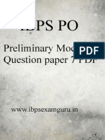 IBPS PO Preliminary Practice Set 7