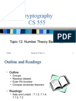 Cryptography CS 555: Topic 12: Number Theory Basics