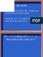 Factoring Jeopardy