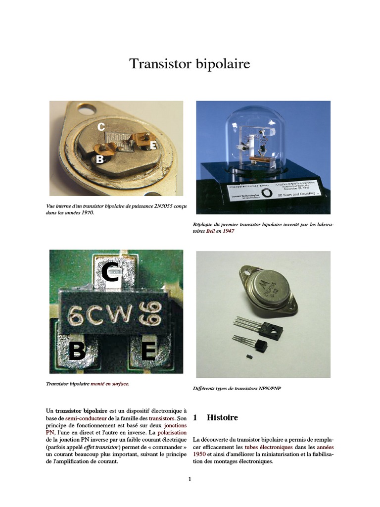 Transistor Bipolaire Transistor bipolaire Transistor