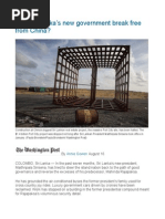 Can Sri Lanka's New Government Break Free From China