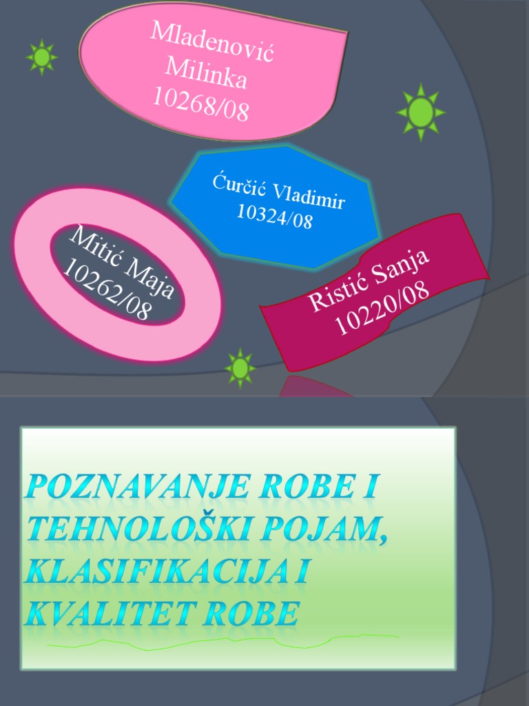 Pojam I Klasigikacija Robe, Kvalitet Robe | PDF