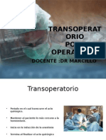Transoperatorio - Post Operatorio Cristobal