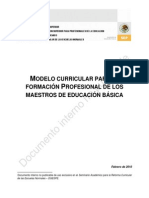 Modelo Curricular Formacion Docente 2010