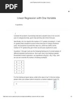 Linear Regression With One Variable 