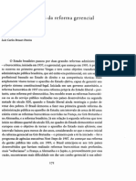 Os Primeiros Passos Da Reforma Gerencial Do Estado de 1995 (Bresser Pereira)