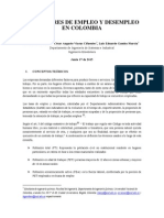 Indicadores de Empleo y Desempleo en Colombia