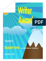writer award