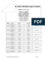 2010 FASAMi COED Volleyball League Schedule 