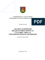 Kvadraturna Formula Gausovog Tipa PDF