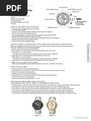 Setting Up Seiko World Timer 5T82 | PDF | Spacetime | Nature