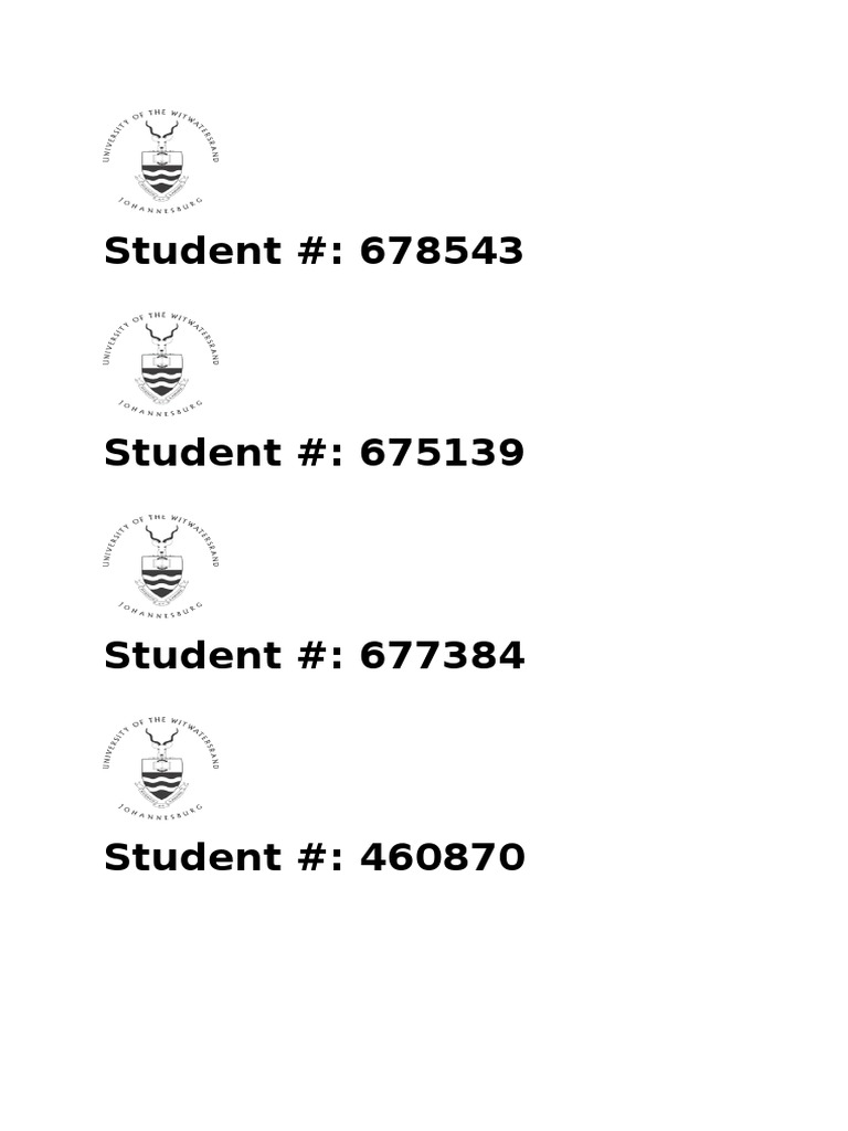 List of Student Numbers | PDF | Career & Growth