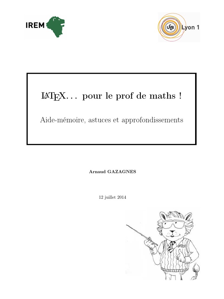 Page De Garde Cahier Svt 2seconde LatexPourProfMaths PDF | PDF | Nombre complexe | Matrice (Mathématiques)