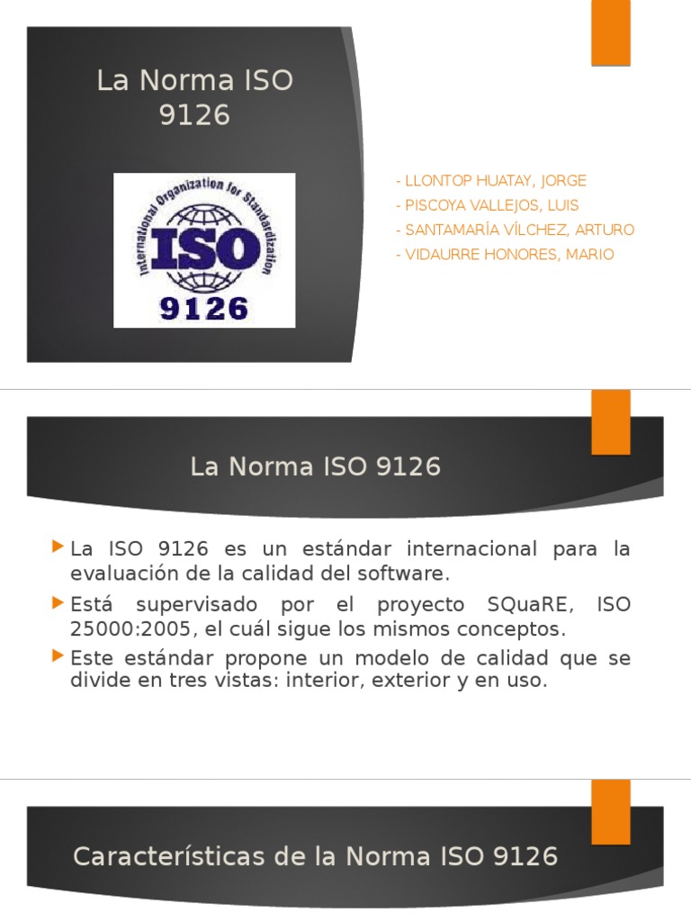 La Norma ISO 9126 Usabilidad Software