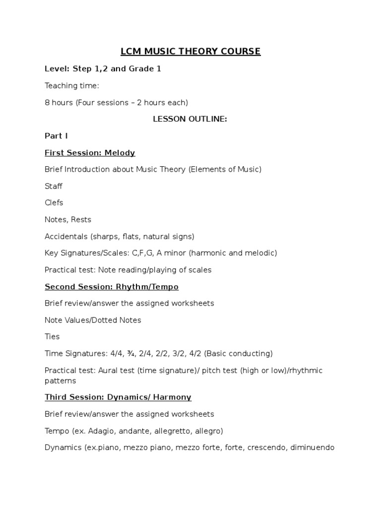 lcm music theory course pdf chord music minor scale