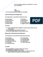 Examples:: Verbs Followed by The Subjunctive