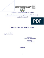 Lucrare de Absolvire: Facultatea de Ingineria Materialelor Şi A Mediului