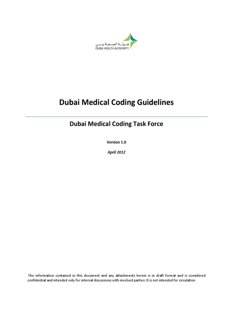 Coding Guidelines DHA Health Care Medical