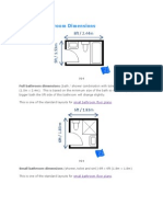 Minimum Bathroom Dimensions