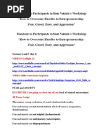 Download Sam Vaknins Workshop  How to Overcome Hurdles to Entrepreneurship   Fear Greed Envy and Aggression by Sam Vaknin SN274855619 doc pdf